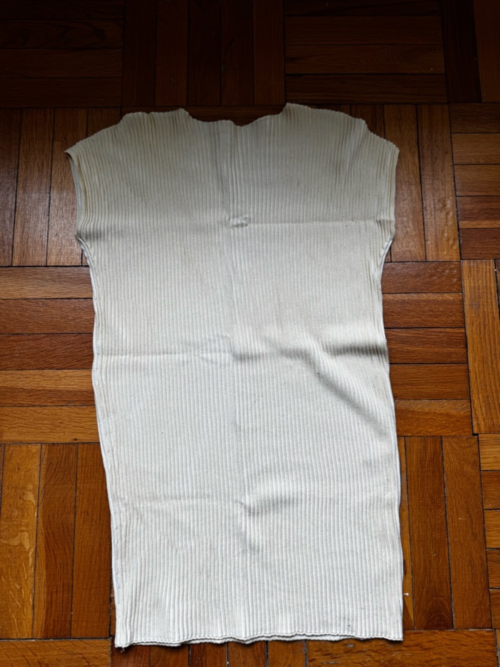 Uniqlo Butter Yellow Ribbed Boatneck Dress
